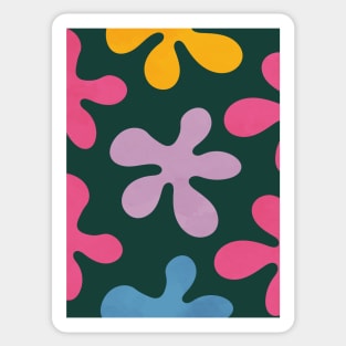 Abstract Tropical Colorful Floral Sticker